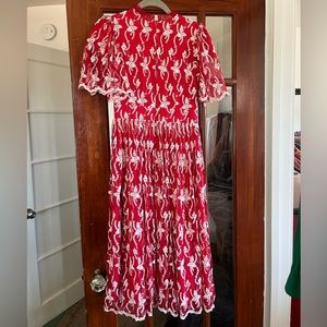 Ivy City Co red lace dress size XS